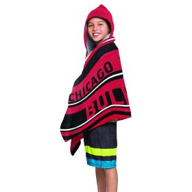 NBA 606 Bulls - Juvy Hooded Towel, 22"X51"