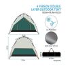 Camping dome tent is suitable for 2/3/4/5 people, waterproof, spacious, portable