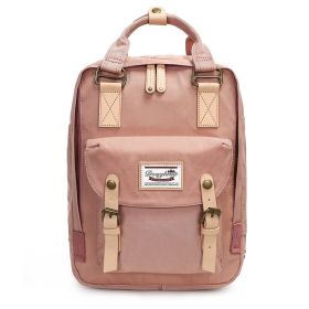 Doughnut Backpack Female College Style (Option: Pure Pink-Momo Bear)