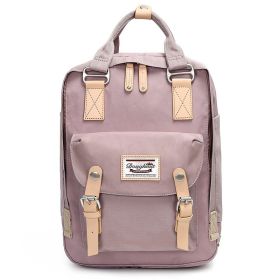 Doughnut Backpack Female College Style (Option: Light Purple-Momo Bear)