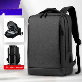 Cross-border In Stock Wholesale Men's Fashion Backpack Casual Travel Backpack Commuter Large Capacity Bag (Option: 9003 Dark Gray)