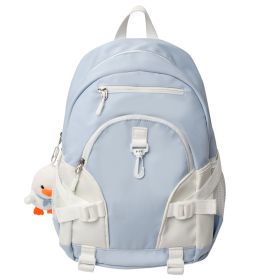 Large Capacity Student Backpack Stylish And Simple (Option: Blue-Single Bag)