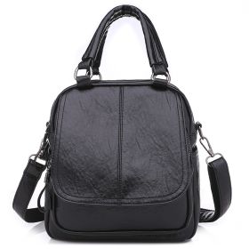 Minimalist Preppy Style Leisure Travel Backpack (Option: Black-Normal Version)