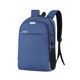 USB Charging Casual Backpack Business Backpack (Color: Blue)