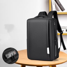 Men's And Women's Fashion Casual USB Charging Backpack (Option: Black-15.6inch)