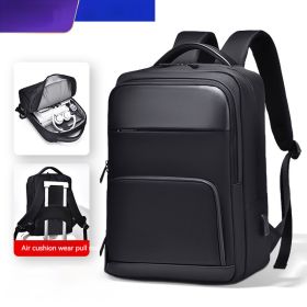 Cross-border In Stock Wholesale Men's Fashion Backpack Casual Travel Backpack Commuter Large Capacity Bag (Option: 6012 Black)