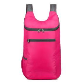 Outdoor Folding Waterproof Travel Bag Large Capacity Backpack (Option: 622 Rose Red)