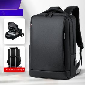 Cross-border In Stock Wholesale Men's Fashion Backpack Casual Travel Backpack Commuter Large Capacity Bag (Option: 9003 Black)