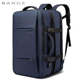 BANGE Male College Student Computer Backpack (Option: Blue-16 Inch)