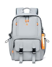 Large-capacity Backpack Men's Junior High School And College Student Schoolbag (Option: 2123 Light Gray)