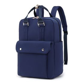 Simple All-match Oxford Cloth Backpack (Option: Blue-16 Inches)