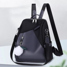 Women's Fashionable Oxford Cloth Backpack (Color: Black)