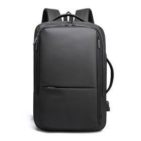 Men's Large Capacity Fashion Simple Shoulder Computer Bag (Color: Black)