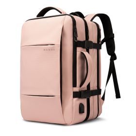 BANGE Male College Student Computer Backpack (Option: Pink-16 Inch)