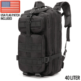 XG-MB40 - Large Tactical Backpack Survival Assault Bag 40 Liter (Product Color: Black)