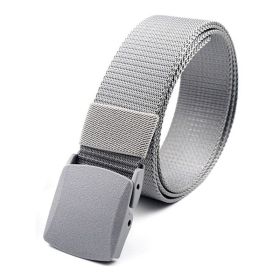 Adjustable Nylon Belt with Plastic Buckle (Product Color: Gray)