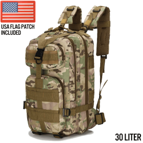 XG-MB30 - Small Tactical Backpack Survival Assault Bag 30 Liter (Product Color: CP Camo)