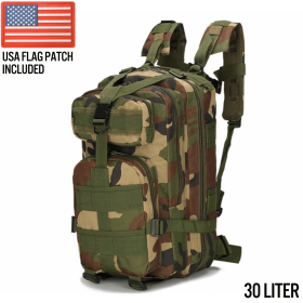 XG-MB30 - Small Tactical Backpack Survival Assault Bag 30 Liter (Product Color: Jungle Camo)