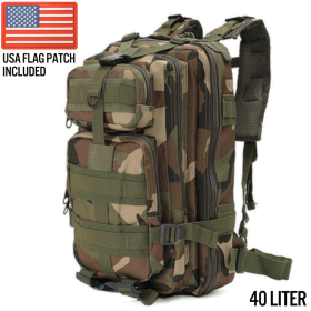 XG-MB40 - Large Tactical Backpack Survival Assault Bag 40 Liter (Product Color: Jungle Camo)