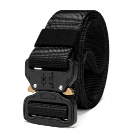 Mens Tactical Belt Riggers Style with Buckle - XG-TB1 (Product Color: Black)